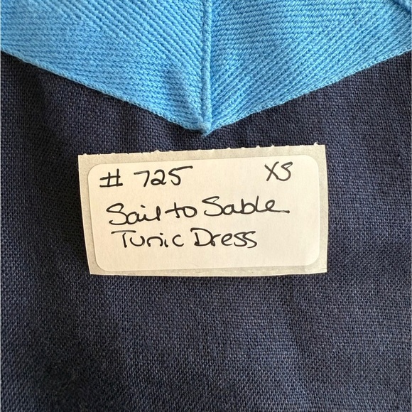 Sail to Sable Navy and Sky Blue Dress. XS - Picture 3 of 9